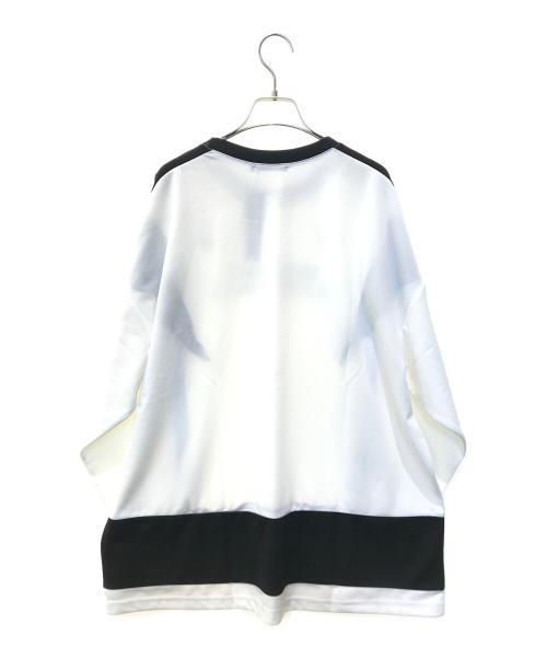 JEANASIS（ジーナシス）JEANASIS (ジーナシス) ゲームロングスリーブTシャツ　JS064505CF ブラック×ホワイト サイズ:F 未使用品の古着・服飾アイテム