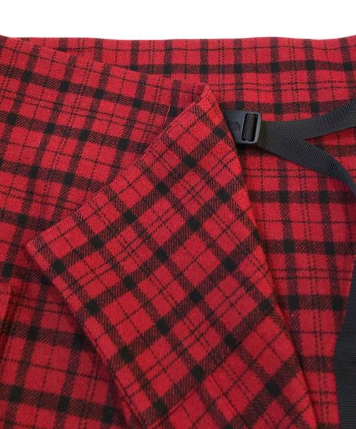 THE NORTH FACE（ザ ノース フェイス）THE NORTH FACE (ザ ノース フェイス) Brushwood Wool Wrap レッド×ブラック サイズ:FREE 未使用品の古着・服飾アイテム