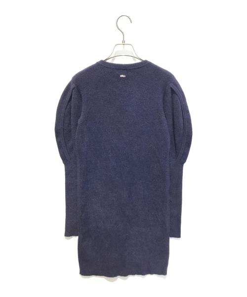 ARMANI EXCHANGE（アルマーニ エクスチェンジ）ARMANI EXCHANGE (アルマーニ エクスチェンジ) ボリュームスリーブニットワンピース	6ZYA1G ネイビー サイズ:S 未使用品の古着・服飾アイテム