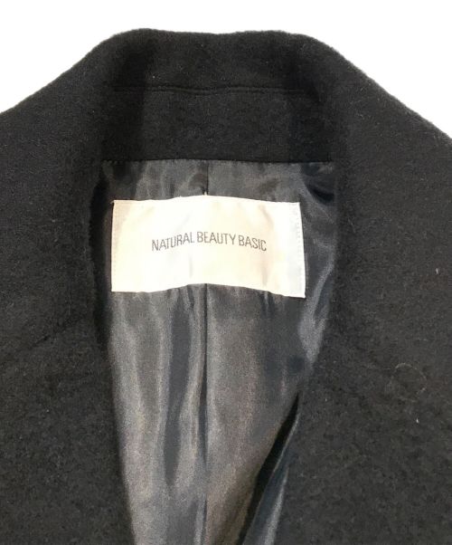 NATURAL BEAUTY BASIC（ナチュラルビューティーベーシック）NATURAL BEAUTY BASIC (ナチュラルビューティーベーシック) Pコート　017-3255011 ブラック サイズ:Sの古着・服飾アイテム