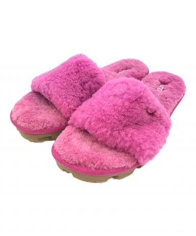 中古・古着通販】UGG (アグ) ファーサンダル ピンク サイズ:25