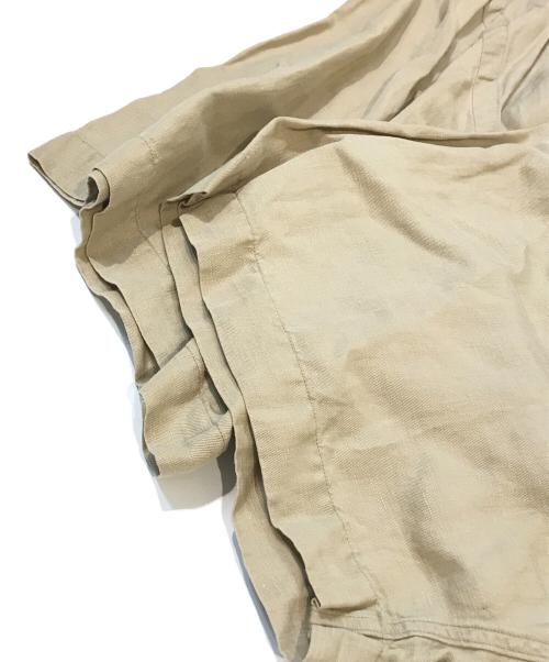 POLO RALPH LAUREN（ポロ・ラルフローレン）POLO RALPH LAUREN (ポロ・ラルフローレン) 裾ポニーリネンシルクシャツ ベージュ サイズ:3XBの古着・服飾アイテム