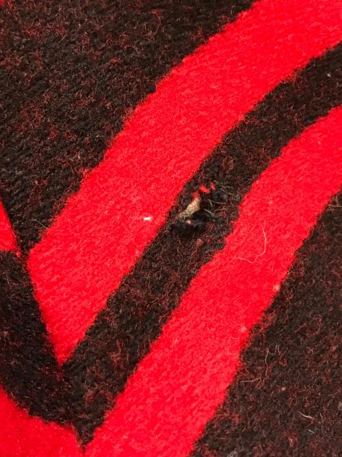 WOOLRICH（ウールリッチ）WOOLRICH (ウールリッチ) メルトンフーデッドボーダージャケット レッド サイズ:Lの古着・服飾アイテム