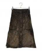 DIESELディーゼル）の古着「ロングスカート」｜ゴールド