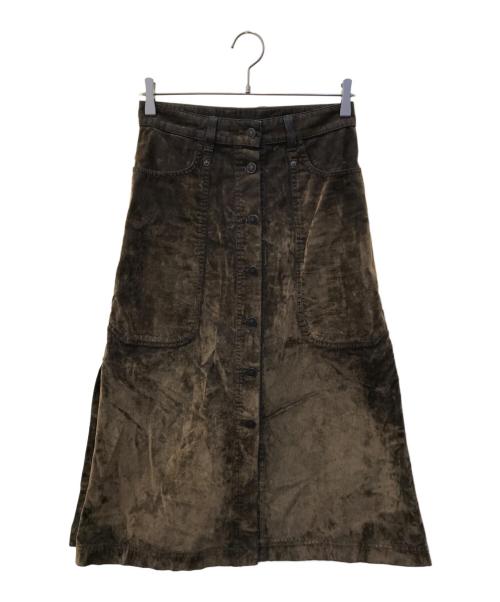 DIESEL（ディーゼル）DIESEL (ディーゼル) ロングスカート ゴールド サイズ:23の古着・服飾アイテム