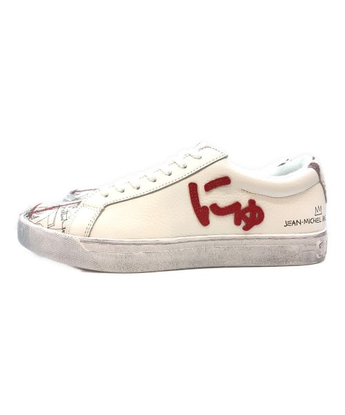 via SANGACIO（ヴィア・サンガチオ）via SANGACIO (ヴィア・サンガチオ) JEAN-MICHEL BASQUIAT (ジャン ミシェル バスキア) スニーカー ホワイト サイズ:26の古着・服飾アイテム