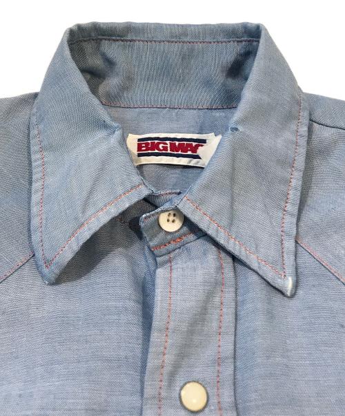 big mac（ビッグマック）BIG MAC (ビッグマック) シャンブレーシャツ ブルー サイズ:表記無しの古着・服飾アイテム