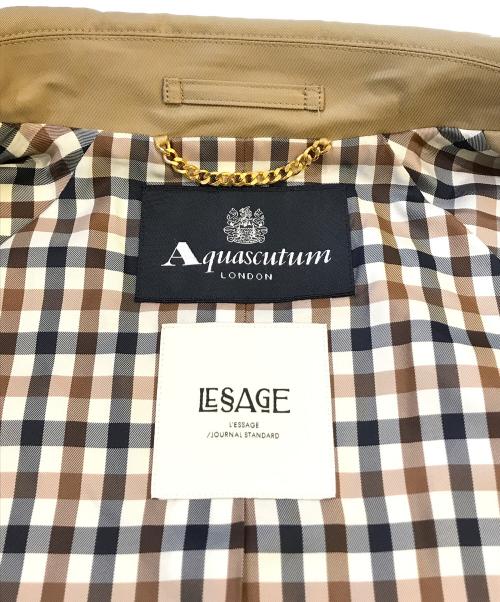 Aquascutum（アクアスキュータム）Aquascutum (アクアスキュータム) LESSAGE (レサージュ) 別注ステンカラーコート　24020370202010 ベージュ サイズ:36の古着・服飾アイテム