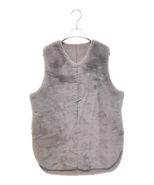 QTUME（クチューム）QTUME (クチューム) Fack muton middle gilet　482-24501 ベージュ サイズ:38の古着・服飾アイテム