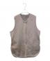 QTUME（クチューム）の古着「Fack muton middle gilet　482-24501」｜ベージュ
