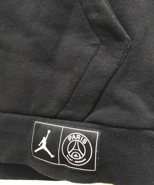 AIR JORDAN（エア ジョーダン）AIR JORDAN (エア ジョーダン) PSG (パリ・サンジェルマンFC) プリントロゴパーカー ブラック サイズ:Sの古着・服飾アイテム