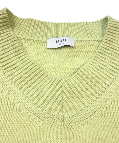 URU（ウル）uru (ウル) ニットベスト　23FUK01 グリーン サイズ:2の古着・服飾アイテム