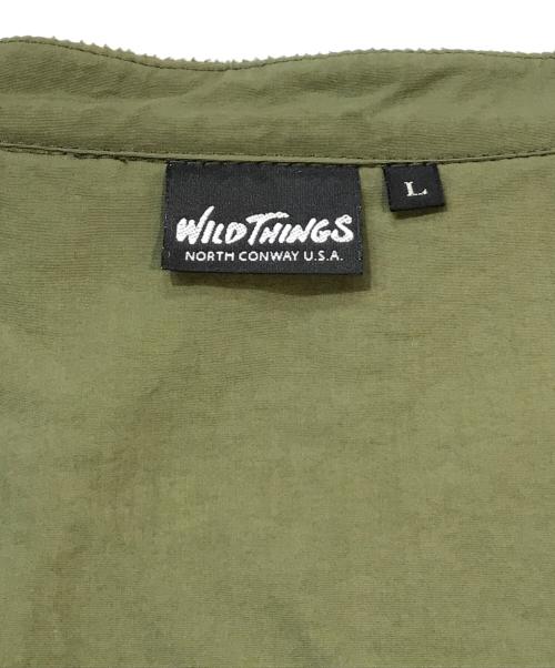 WILD THINGS（ワイルドシングス）WILD THINGS (ワイルドシングス) ポーラテック バンドカラー シャツ　WT21138N カーキ サイズ:Lの古着・服飾アイテム
