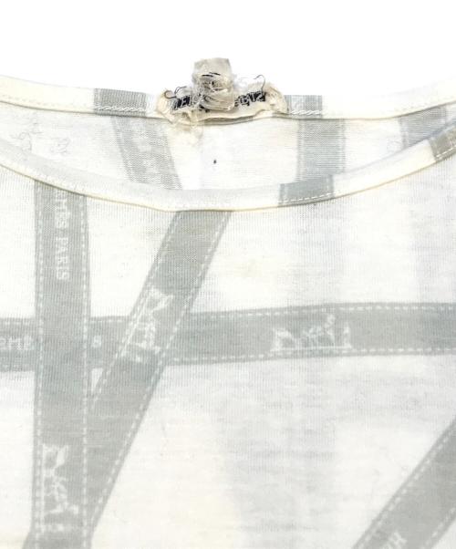 HERMES（エルメス）HERMES (エルメス) ラベルTシャツ ホワイト サイズ:Mの古着・服飾アイテム