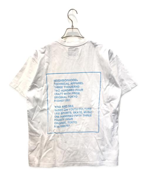 NEIGHBORHOOD（ネイバーフッド）NEIGHBORHOOD (ネイバーフッド) WIND AND SEA (ウィンダンシー) Tシャツ　221FRWSN-STM01S ホワイト サイズ:Lの古着・服飾アイテム