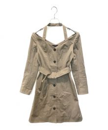 ROKH（ロク）の古着「ホルターネックワンピース」｜ベージュ