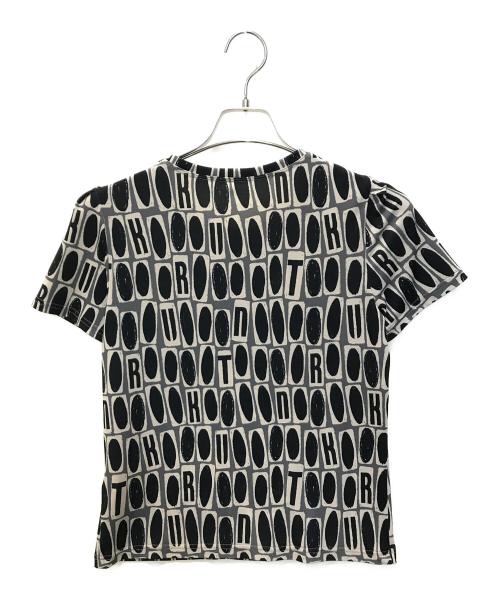 TRUNK HIROKO KOSHINO（トランク ヒロコ コシノ）TRUNK HIROKO KOSHINO (トランク ヒロコ コシノ) ジオメトリック柄プリントカットソー ベージュ サイズ:38の古着・服飾アイテム