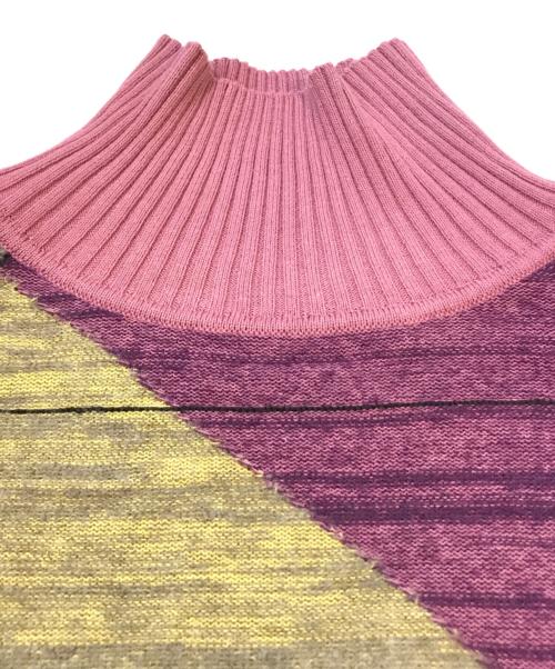 TRUNK HIROKO KOSHINO（トランク ヒロコ コシノ）TRUNK HIROKO KOSHINO (トランク ヒロコ コシノ) パターンニット　RSFES-80390 パープル サイズ:38の古着・服飾アイテム