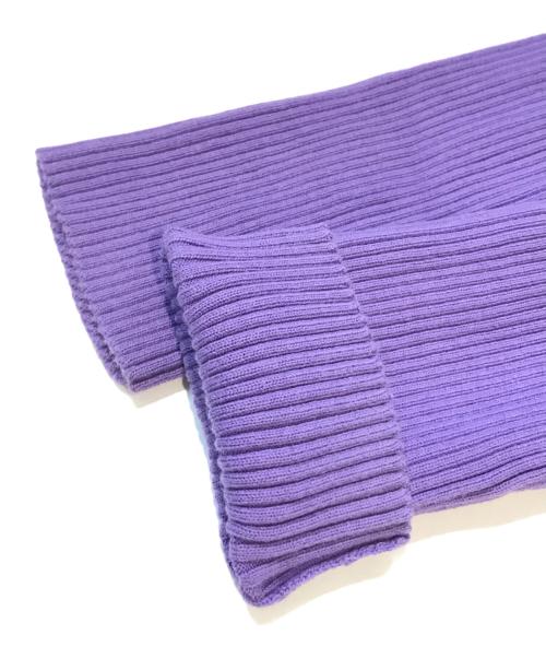 TRUNK HIROKO KOSHINO（トランク ヒロコ コシノ）TRUNK HIROKO KOSHINO (トランク ヒロコ コシノ) パターンニット　RSFES-80390 パープル サイズ:38の古着・服飾アイテム