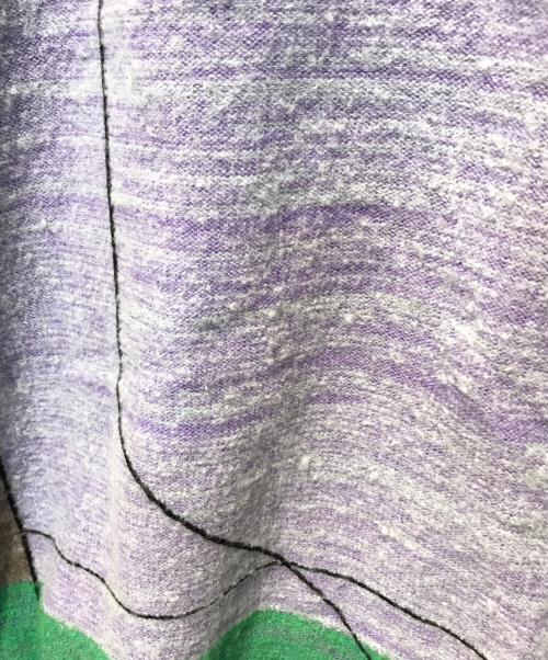 TRUNK HIROKO KOSHINO（トランク ヒロコ コシノ）TRUNK HIROKO KOSHINO (トランク ヒロコ コシノ) パターンニット　RSFES-80390 パープル サイズ:38の古着・服飾アイテム