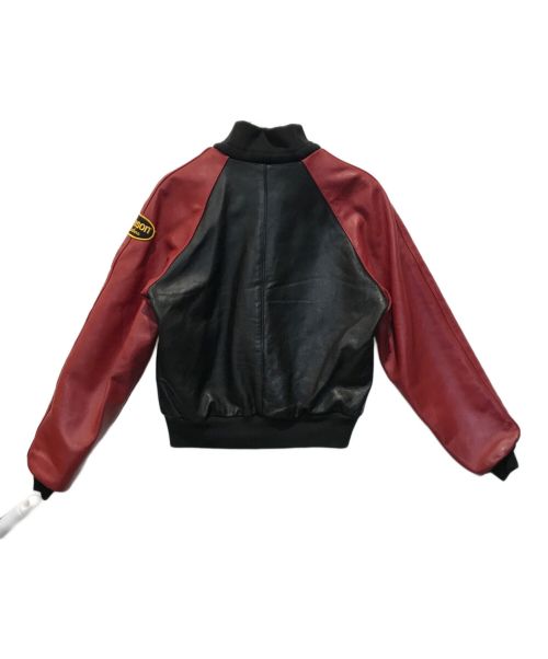 VANSON（バンソン）VANSON　 (バンソン) レーシングレザージャケット レッド×ブラック サイズ:42の古着・服飾アイテム