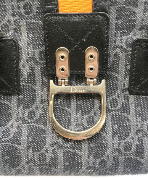 Christian Dior（クリスチャン ディオール）Christian Dior (クリスチャン ディオール) トロッターハンドバッグ 02 BO 1015 ブルーの古着・服飾アイテム