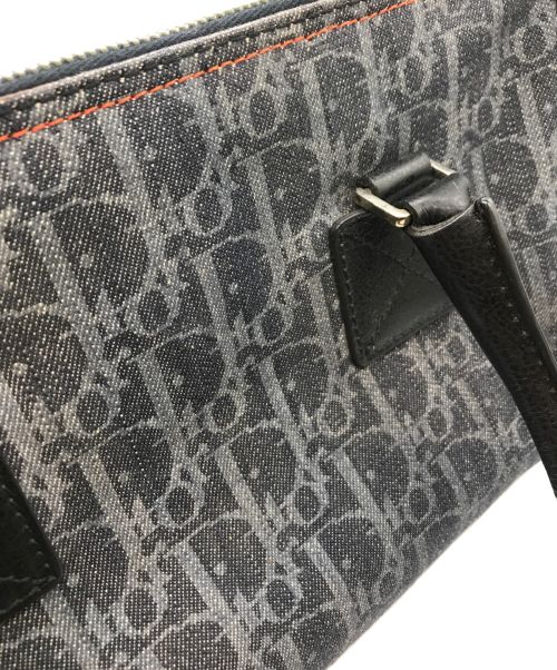 Christian Dior（クリスチャン ディオール）Christian Dior (クリスチャン ディオール) トロッターハンドバッグ 02 BO 1015 ブルーの古着・服飾アイテム