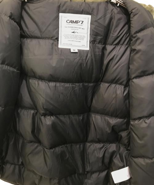 CAMP 7（キャンプ７）CAMP 7 (キャンプ７) 切替フードダウンジャケット　CP4402631002 オリーブ×ブラック サイズ:Mの古着・服飾アイテム