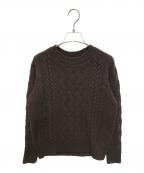 BATONER×UNITED ARROWSバトナ―×ユナイテッドアローズ）の古着「ケーブルニット」｜ブラウン