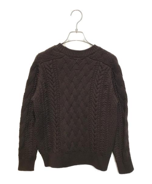 BATONER（バトナ―）BATONER (バトナ―) UNITED ARROWS (ユナイテッドアローズ) ケーブルニット ブラウン サイズ:Freeの古着・服飾アイテム