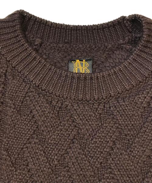 BATONER（バトナ―）BATONER (バトナ―) UNITED ARROWS (ユナイテッドアローズ) ケーブルニット ブラウン サイズ:Freeの古着・服飾アイテム