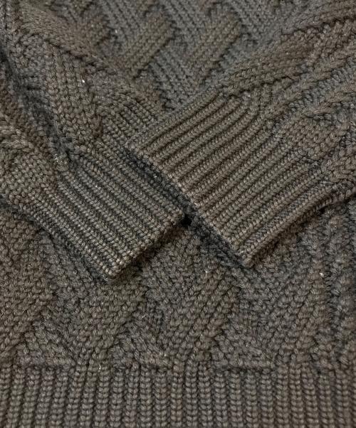 BATONER（バトナ―）BATONER (バトナ―) UNITED ARROWS (ユナイテッドアローズ) ケーブルニット ブラウン サイズ:Freeの古着・服飾アイテム