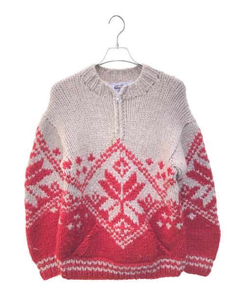 KANATA（カナタ）KANATA (カナタ) ハーフジップカウチンニット ベージュ サイズ:表記無しの古着・服飾アイテム