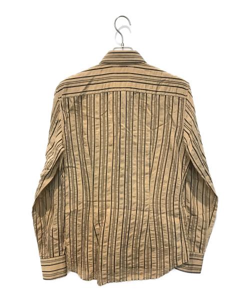 FENDI（フェンディ）FENDI (フェンディ) ストライプシアーシャツ ブラウン サイズ:40の古着・服飾アイテム