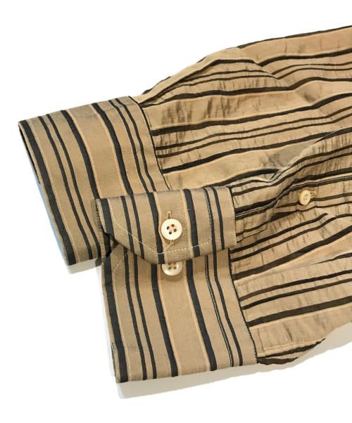 FENDI（フェンディ）FENDI (フェンディ) ストライプシアーシャツ ブラウン サイズ:40の古着・服飾アイテム