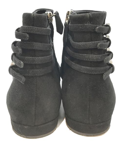 MIU MIU（ミュウミュウ）MIU MIU (ミュウミュウ) ビジュー装飾サイドジップブーツ ブラック サイズ:SIZE 37 1/2の古着・服飾アイテム