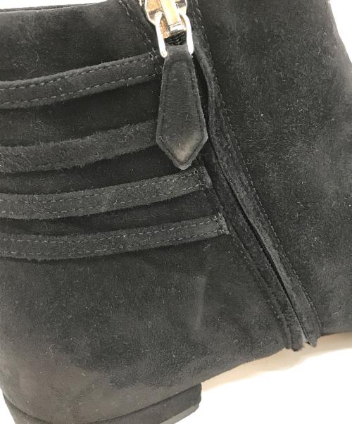 MIU MIU（ミュウミュウ）MIU MIU (ミュウミュウ) ビジュー装飾サイドジップブーツ ブラック サイズ:SIZE 37 1/2の古着・服飾アイテム