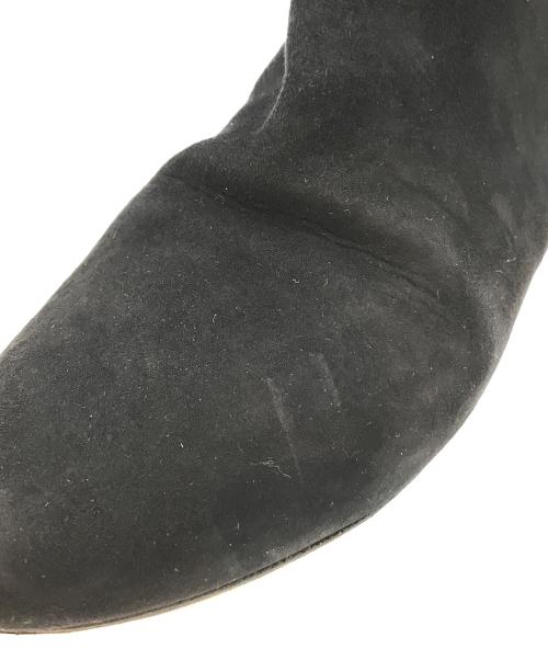 MIU MIU（ミュウミュウ）MIU MIU (ミュウミュウ) ビジュー装飾サイドジップブーツ ブラック サイズ:SIZE 37 1/2の古着・服飾アイテム