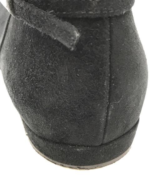 MIU MIU（ミュウミュウ）MIU MIU (ミュウミュウ) ビジュー装飾サイドジップブーツ ブラック サイズ:SIZE 37 1/2の古着・服飾アイテム