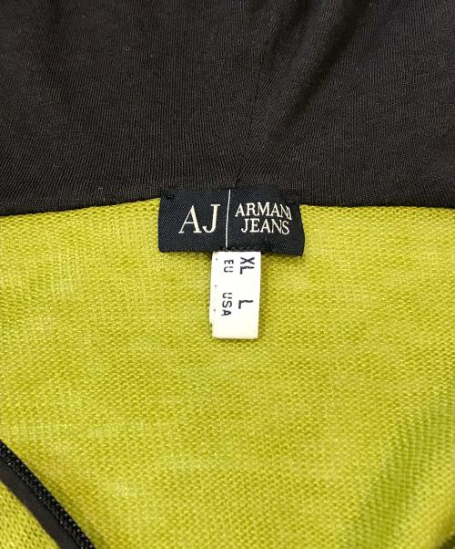 ARMANI JEANS（アルマーニジーンズ）ARMANI JEANS (アルマーニジーンズ) ニット 黄緑 サイズ:Lの古着・服飾アイテム