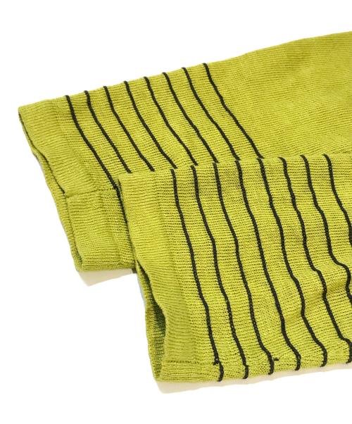 ARMANI JEANS（アルマーニジーンズ）ARMANI JEANS (アルマーニジーンズ) ニット 黄緑 サイズ:Lの古着・服飾アイテム