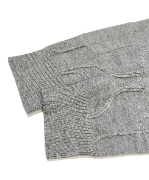 HERMES（エルメス）HERMES (エルメス) カシミヤシルク混丸首カーディガン グレー サイズ:38の古着・服飾アイテム