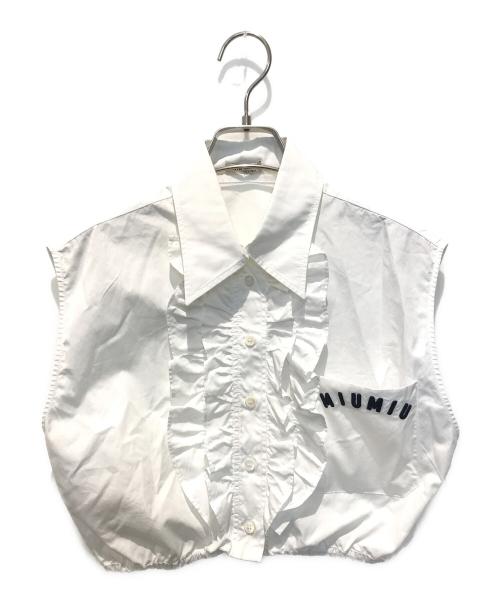 MIU MIU（ミュウミュウ）MIU MIU (ミュウミュウ) シャツ　MK1528 ネイビー サイズ:38の古着・服飾アイテム