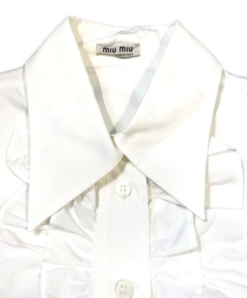 MIU MIU（ミュウミュウ）MIU MIU (ミュウミュウ) シャツ　MK1528 ネイビー サイズ:38の古着・服飾アイテム