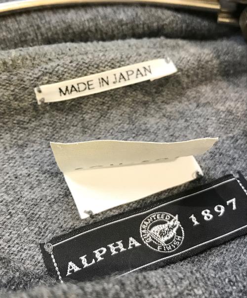 ALPHA（アルファ）ALPHA (アルファ) SOU・SOU (ソウソウ) 襟巻違い袖ニット グレー サイズ:表記無しの古着・服飾アイテム