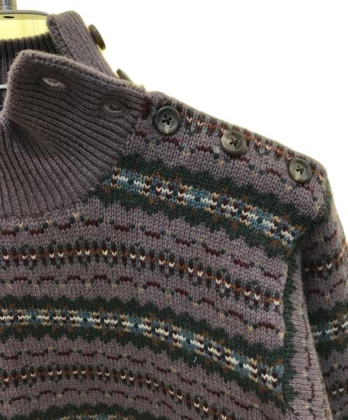 RALPH LAUREN（ラルフローレン）RALPH LAUREN (ラルフローレン) カシミヤブレンドニット パープル サイズ:Mの古着・服飾アイテム