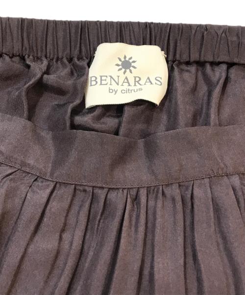 BENARAS by CITRUS（ベナラス バイ シトラス）benaras by citrus (ベナラス バイ シトラス) シルクスカート　24060939000510 ブラウン サイズ:表記無しの古着・服飾アイテム