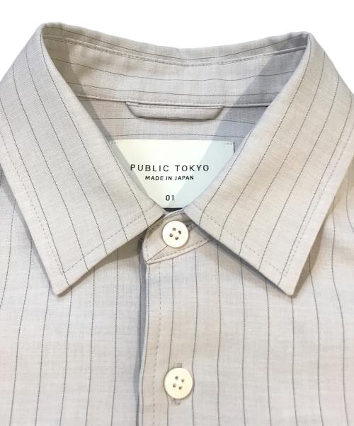 PUBLIC TOKYO（パブリックトウキョウ）PUBLIC TOKYO (パブリックトウキョウ) コンフォートリラックスシャツ　154400002 ベージュ サイズ:1の古着・服飾アイテム