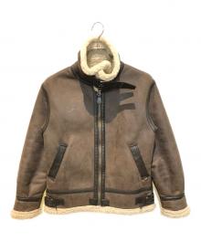 ALPHA（アルファ）の古着「B-3 JACKET FAKE MOUTON　TA1398-068」｜ブラウン