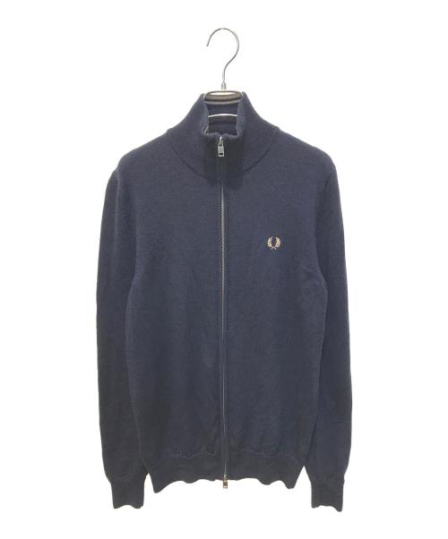 FRED PERRY（フレッドペリー）FRED PERRY (フレッドペリー) ジップアップハイネックニットカーディガン　 ネイビー サイズ:Sの古着・服飾アイテム